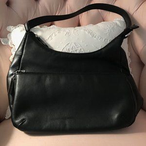 Giani Bernini black leather hobo shoulder bag